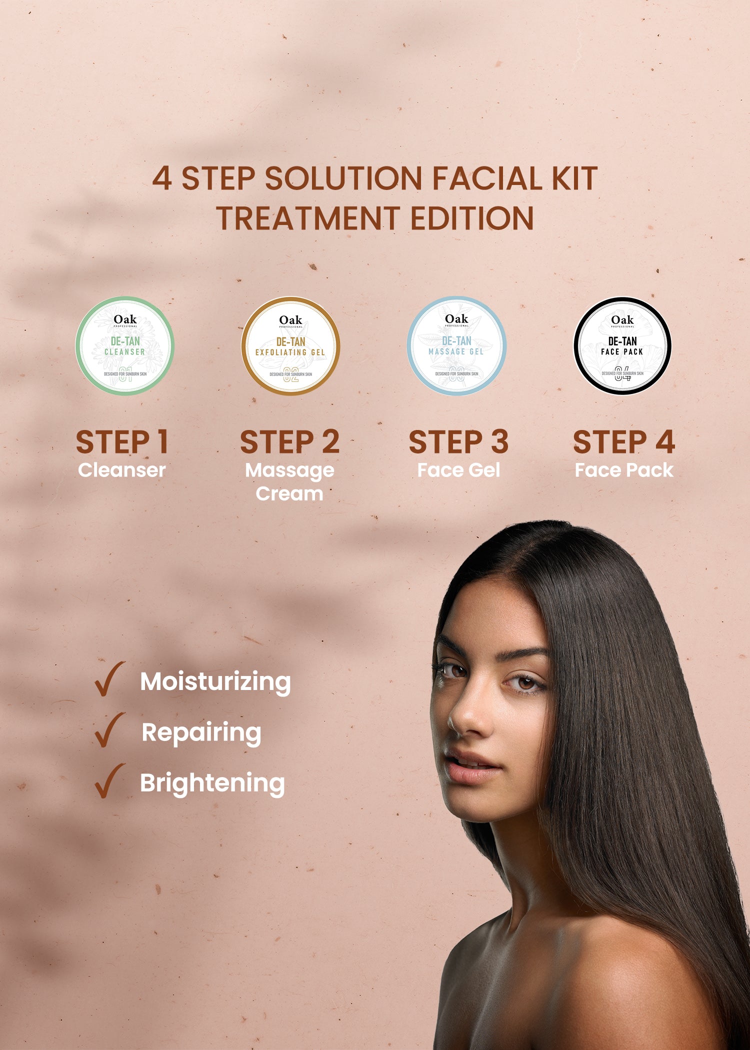 Oak Professional De-Tan Facial Kit