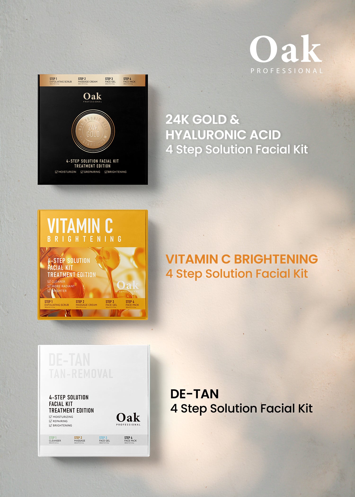 Oak Professional Vitamin C Brightening Facial Kit
