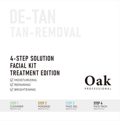 Oak Professional 4-step tan-removal facial kit treatment edition on a white background