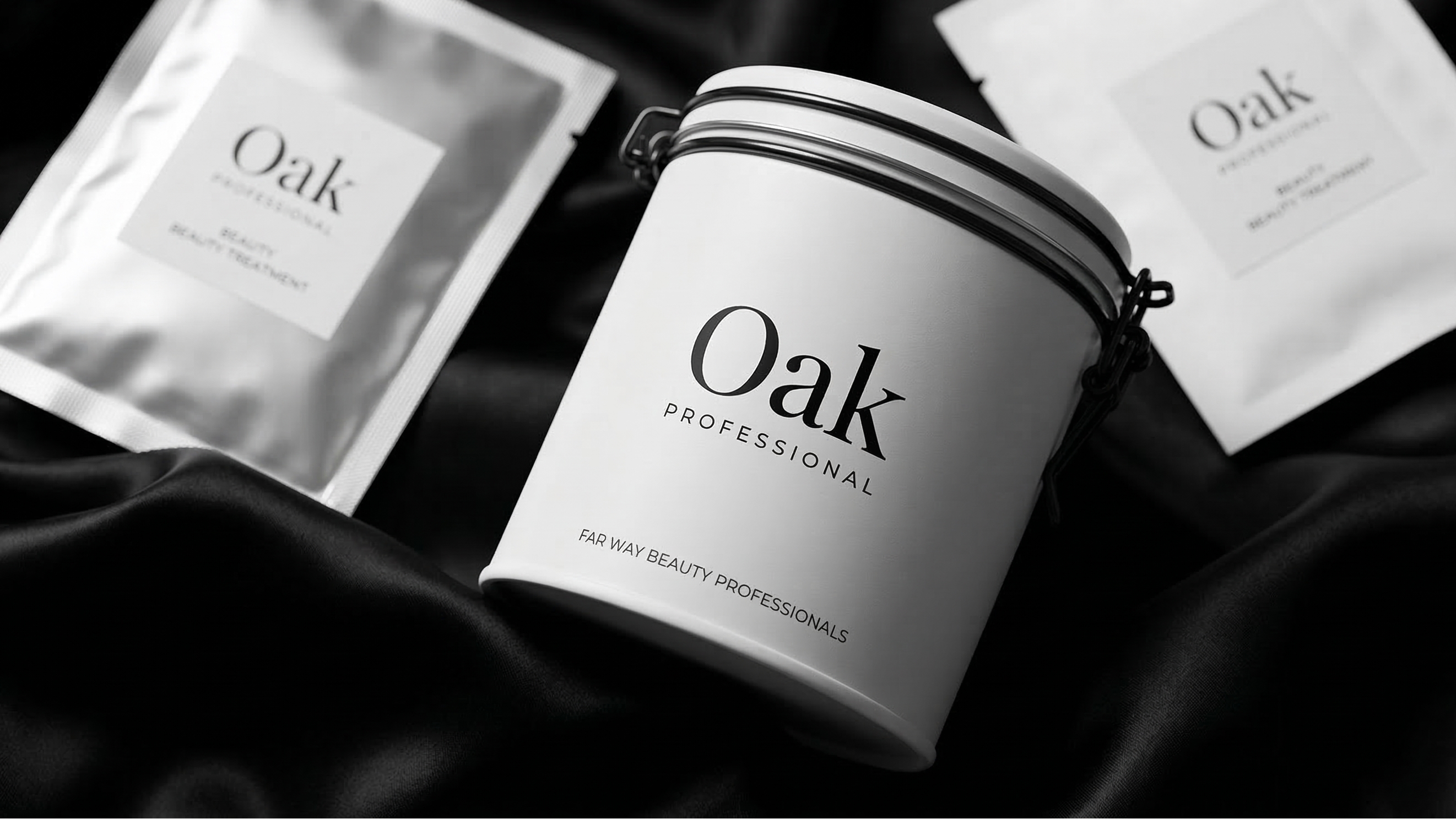 Oak Professional product on a black satin background