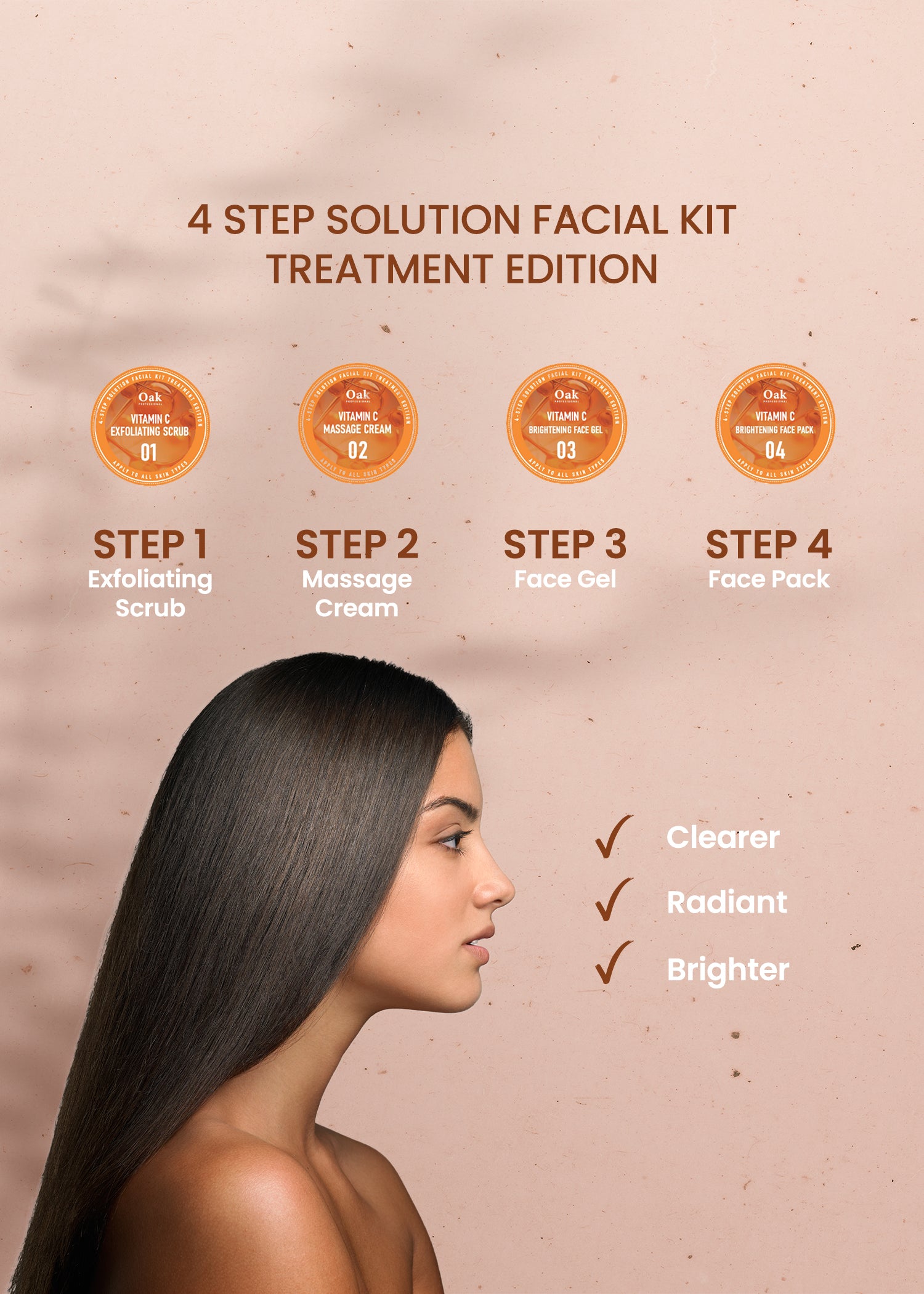 Oak Professional Vitamin C Brightening Facial Kit